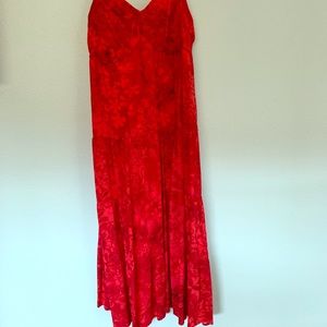 Red Floral Summer Dress